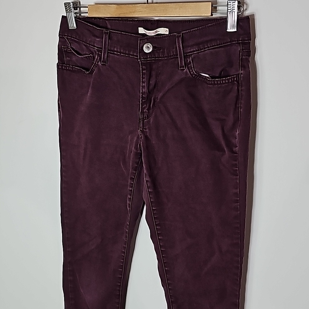 Levi's 710 maroon 29x27 super skinny jeans